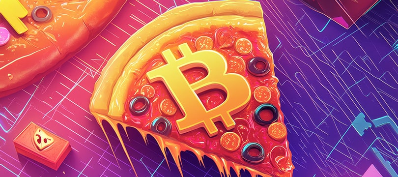 Immagine Bitcoin Pizza Day: La Storia dei 10.000 Bitcoin Spesi per Due Pizze (Oggi Valgono Oltre 900 Milioni di Euro)